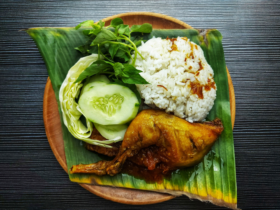 Ayam penyet Indonesian food