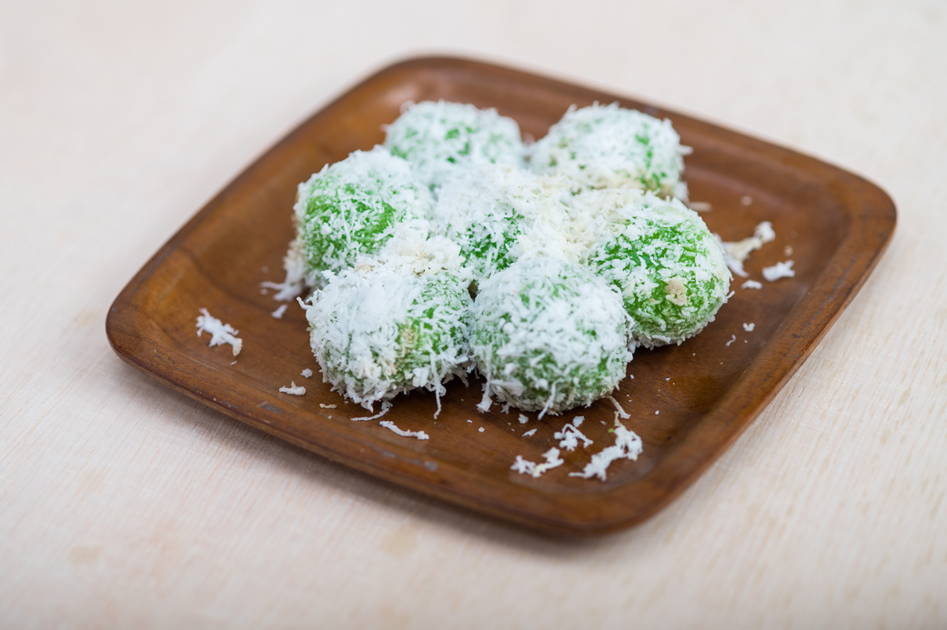 Indonesian Food Plate of Klepon